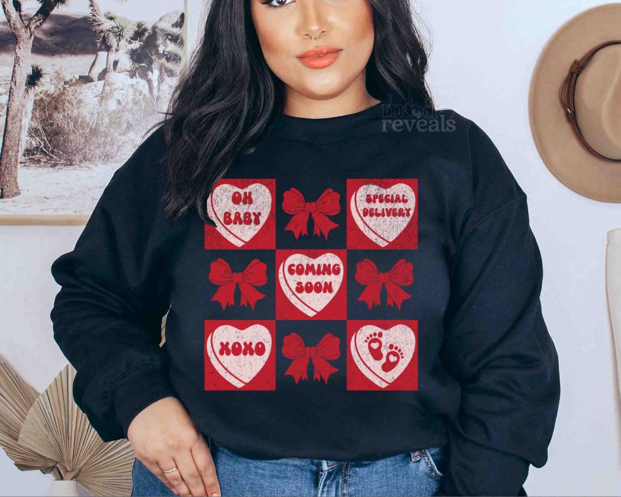 Coquette Candy Hearts Sweatshirt - Mod Reveals