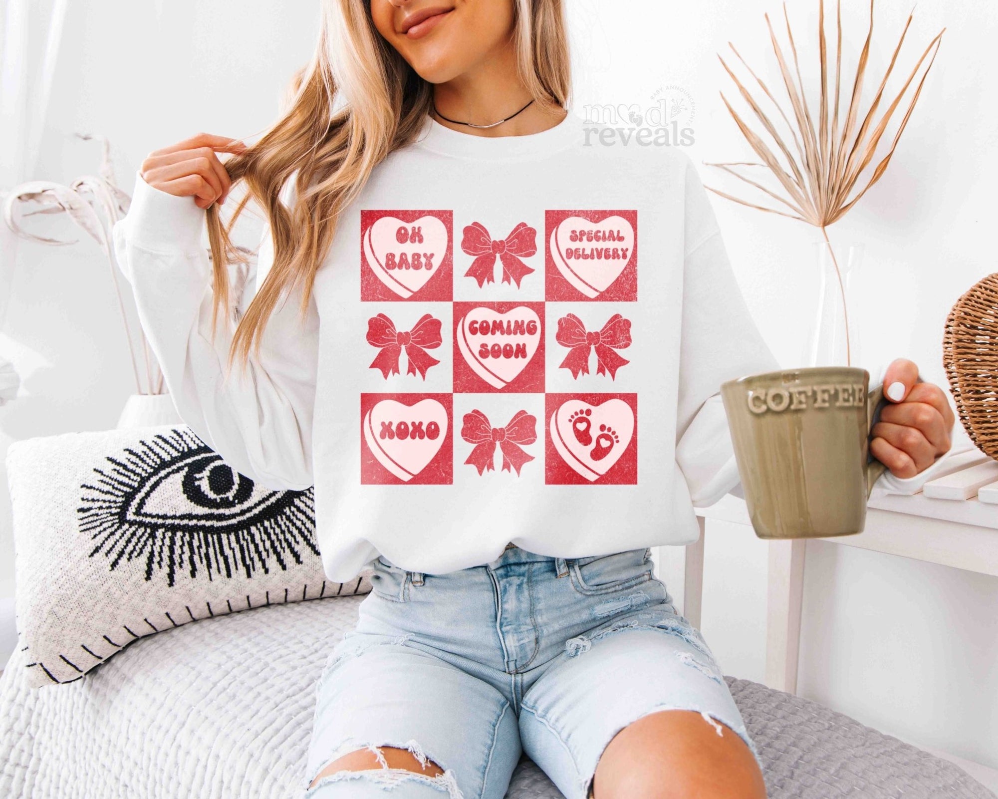 Coquette Candy Hearts Sweatshirt - Mod Reveals