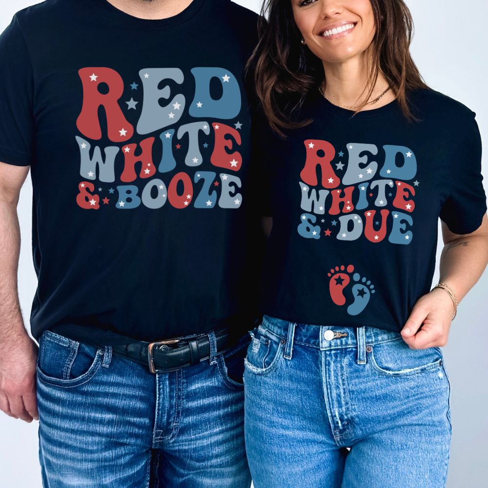 Couples 4th of July Reveal Shirts - Mod Reveals