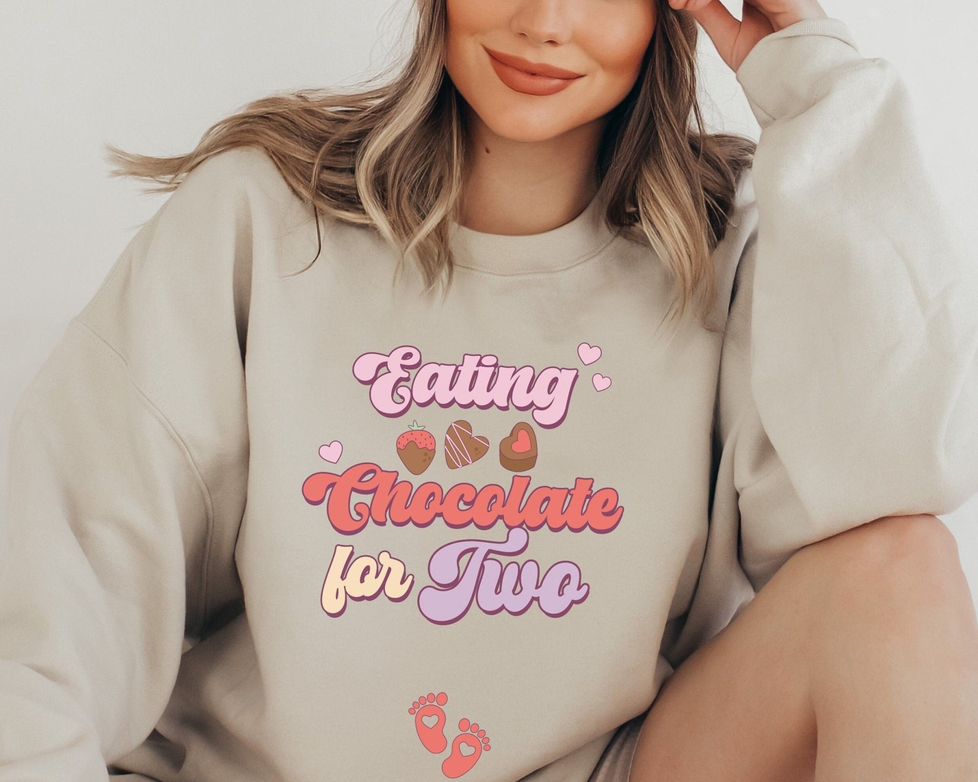 Eating Valentine's Day Chocolate for Two Sweatshirt - Mod Reveals