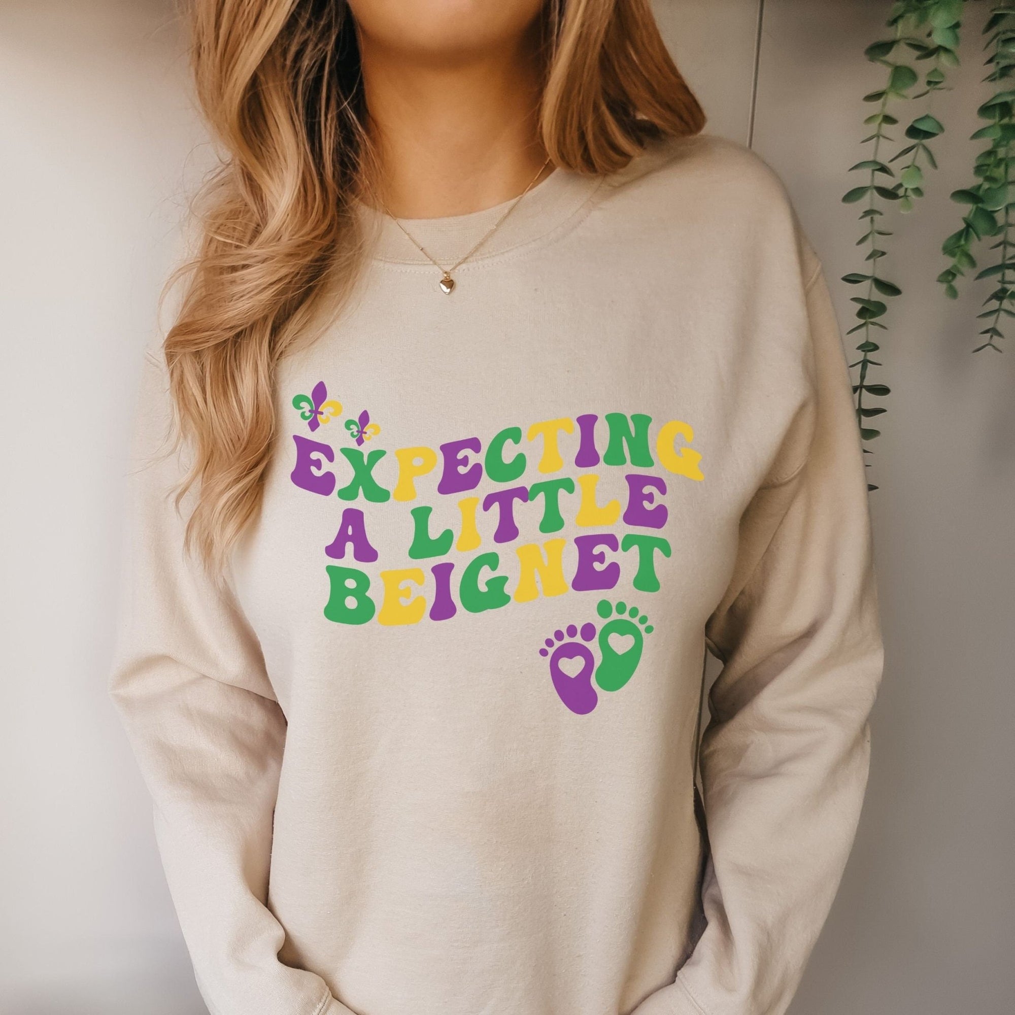 Expecting A Little Beignet Sweatshirt - Mod Reveals