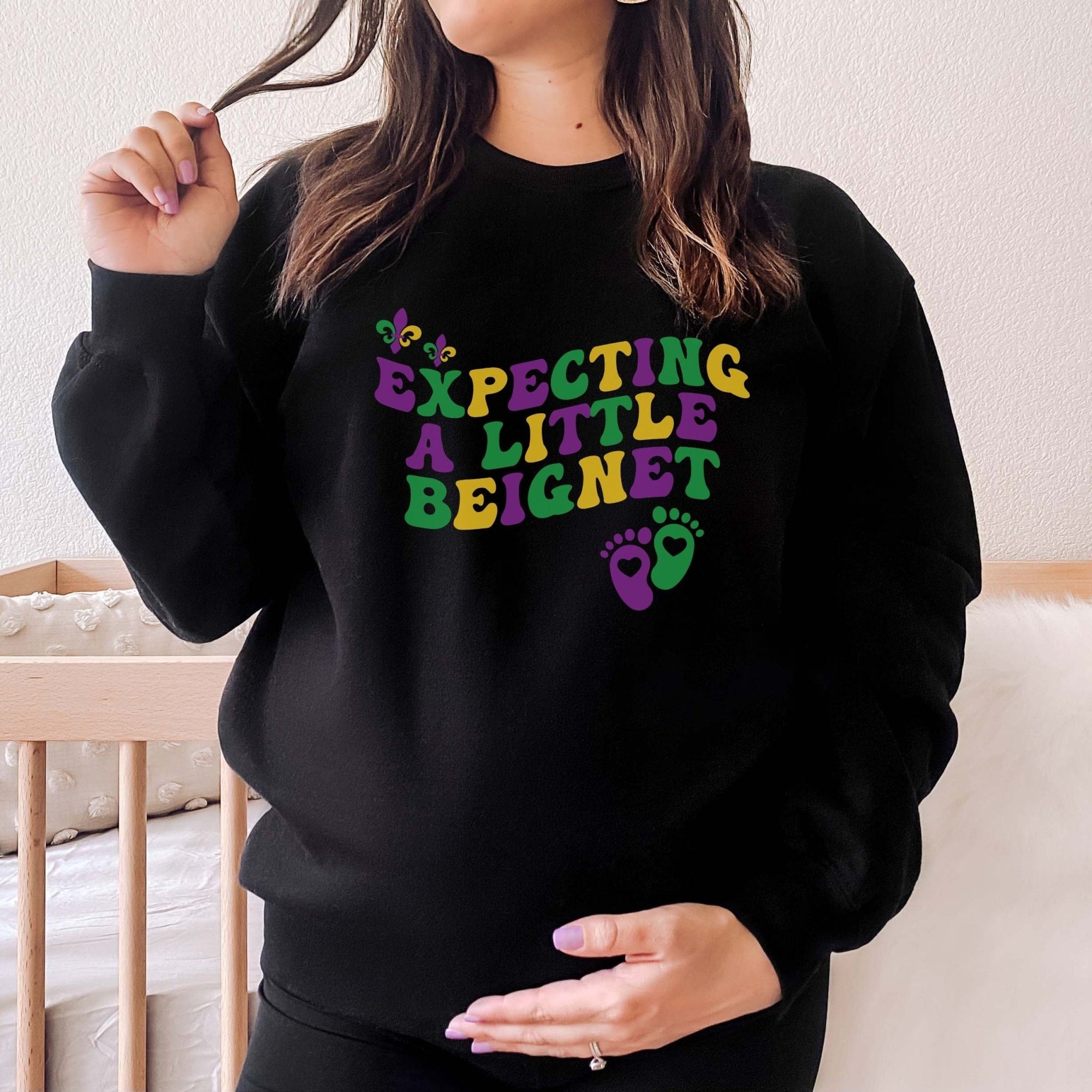 Expecting A Little Beignet Sweatshirt - Mod Reveals