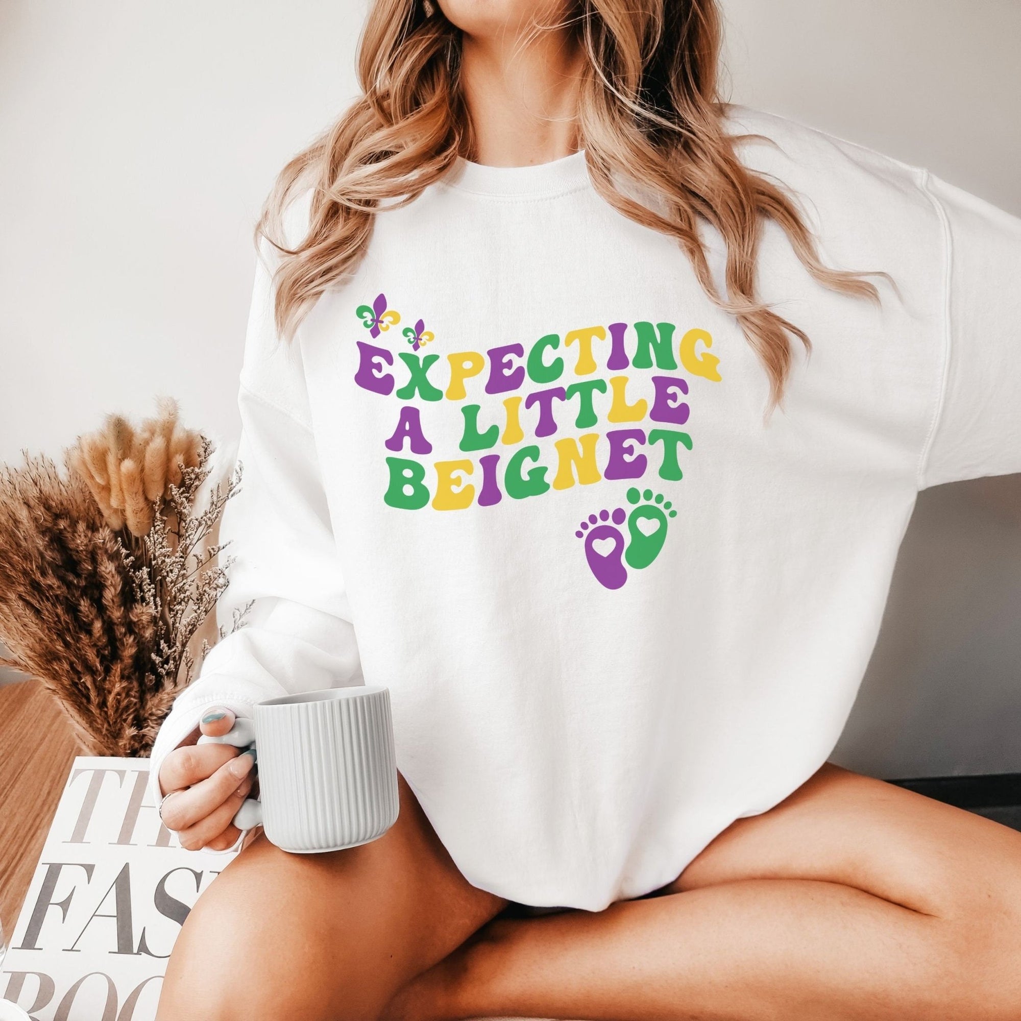 Expecting A Little Beignet Sweatshirt - Mod Reveals