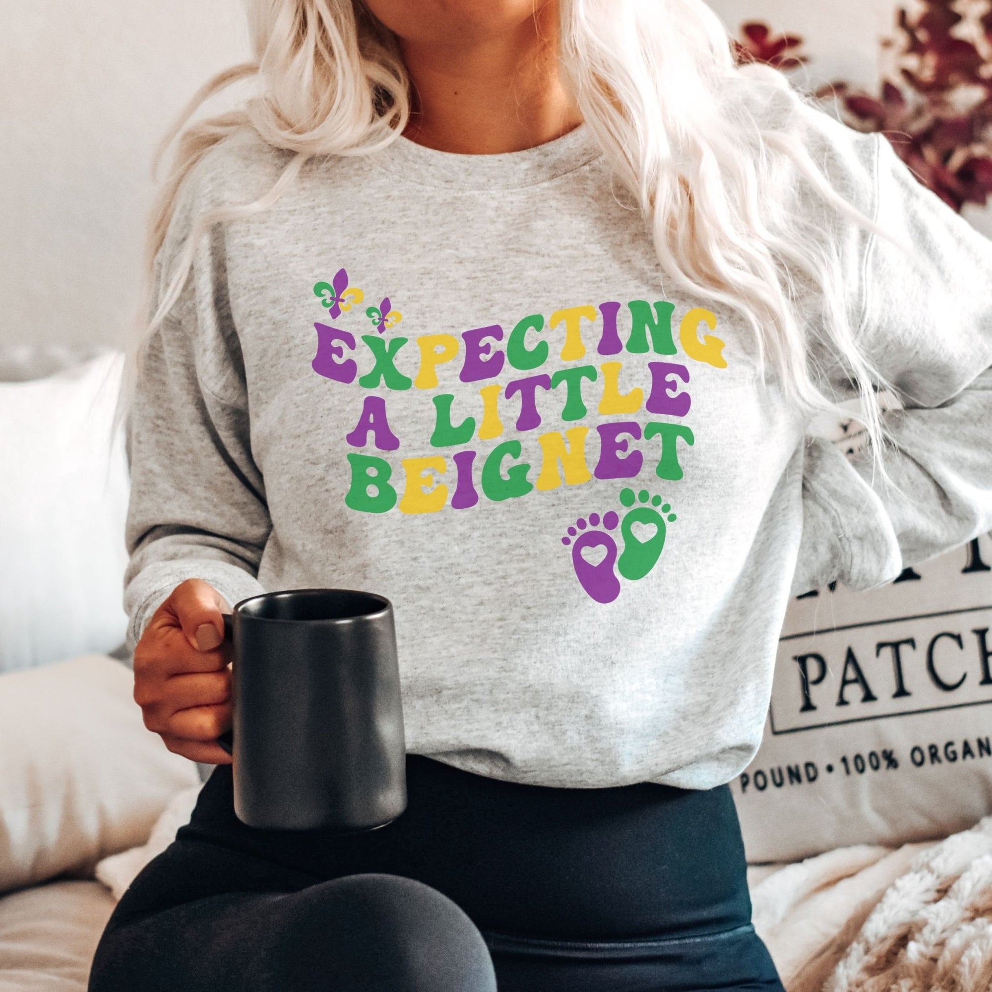 Expecting A Little Beignet Sweatshirt - Mod Reveals