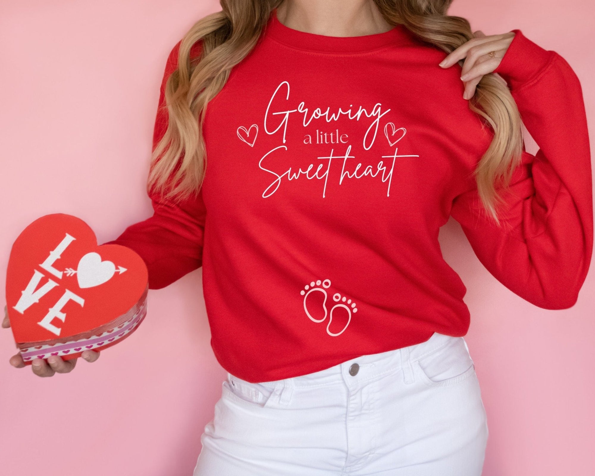 Growing A Little Valentine Sweatshirt - Mod Reveals