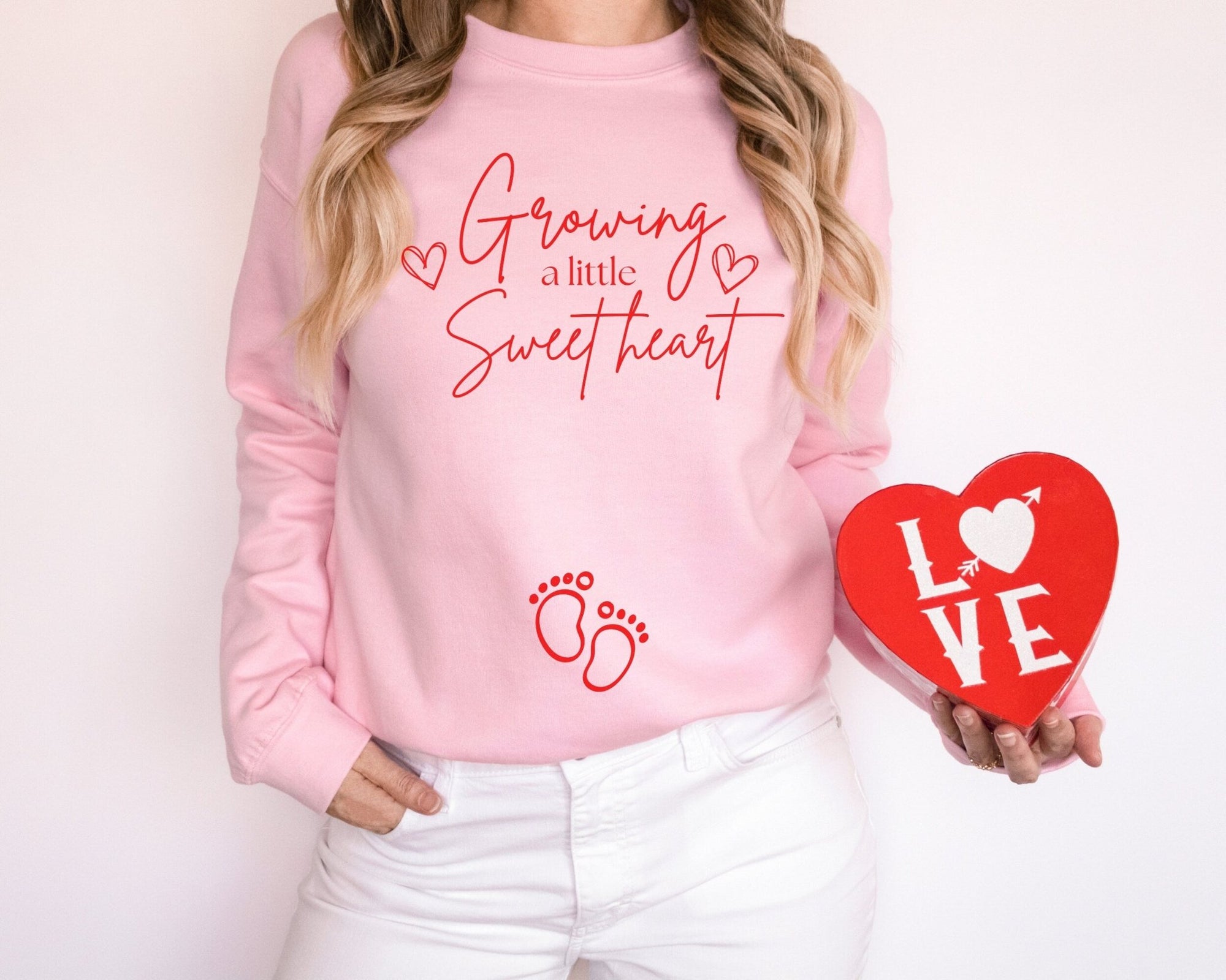 Growing A Little Valentine Sweatshirt - Mod Reveals