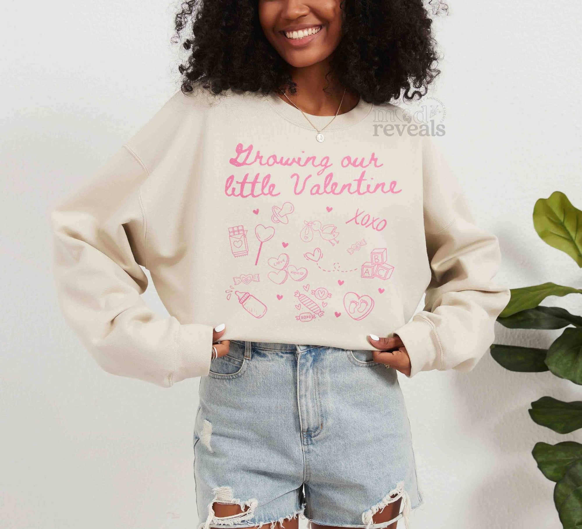 Growing our little Valentine Sweatshirt - Mod Reveals