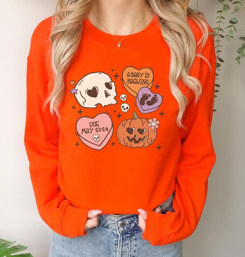 Halloween Candy Hearts Baby Brewing Sweatshirt - Mod Reveals