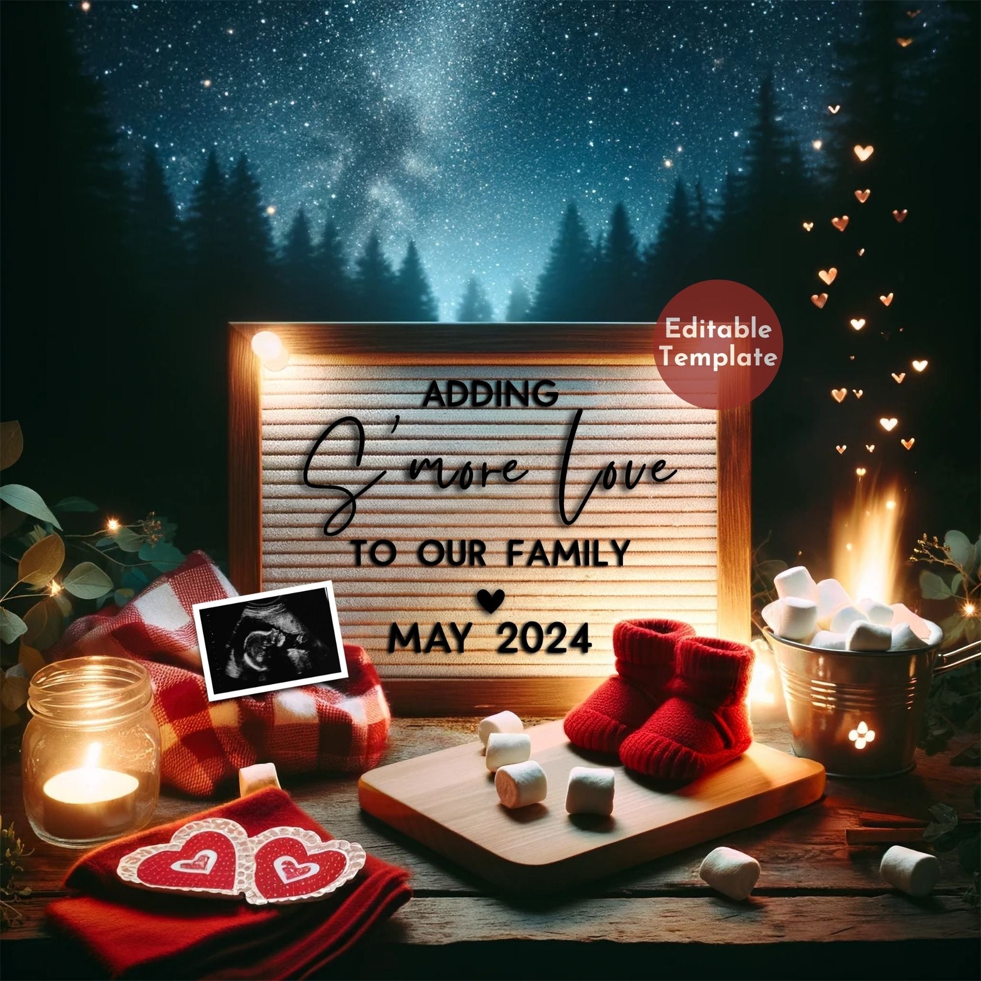 S'More Love Camping Digital Template Reveal