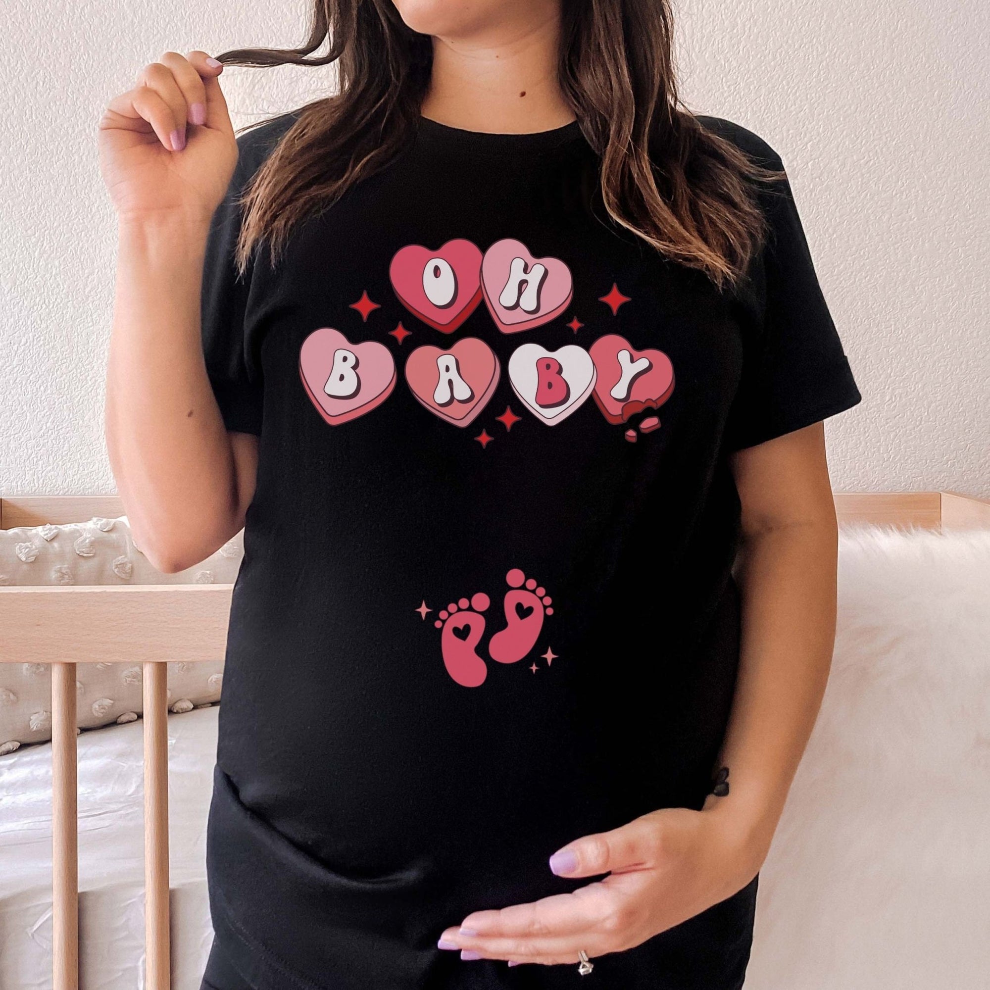 Oh Baby Valentine Pregnancy Announcement Shirt - Mod Reveals