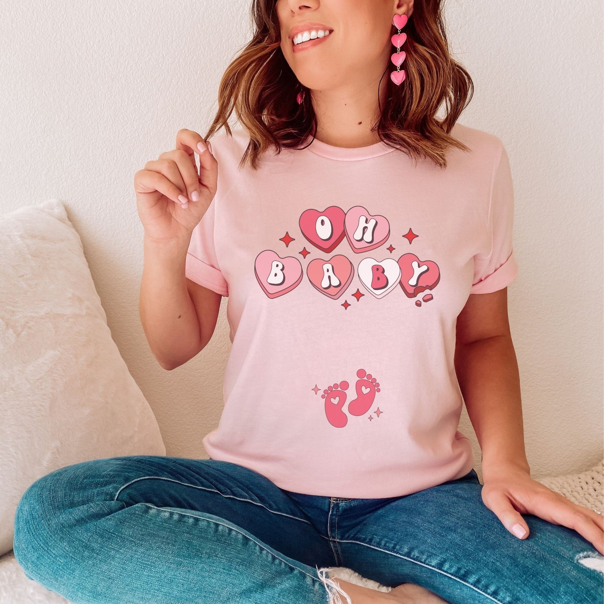 Oh Baby Valentine Pregnancy Announcement Shirt - Mod Reveals