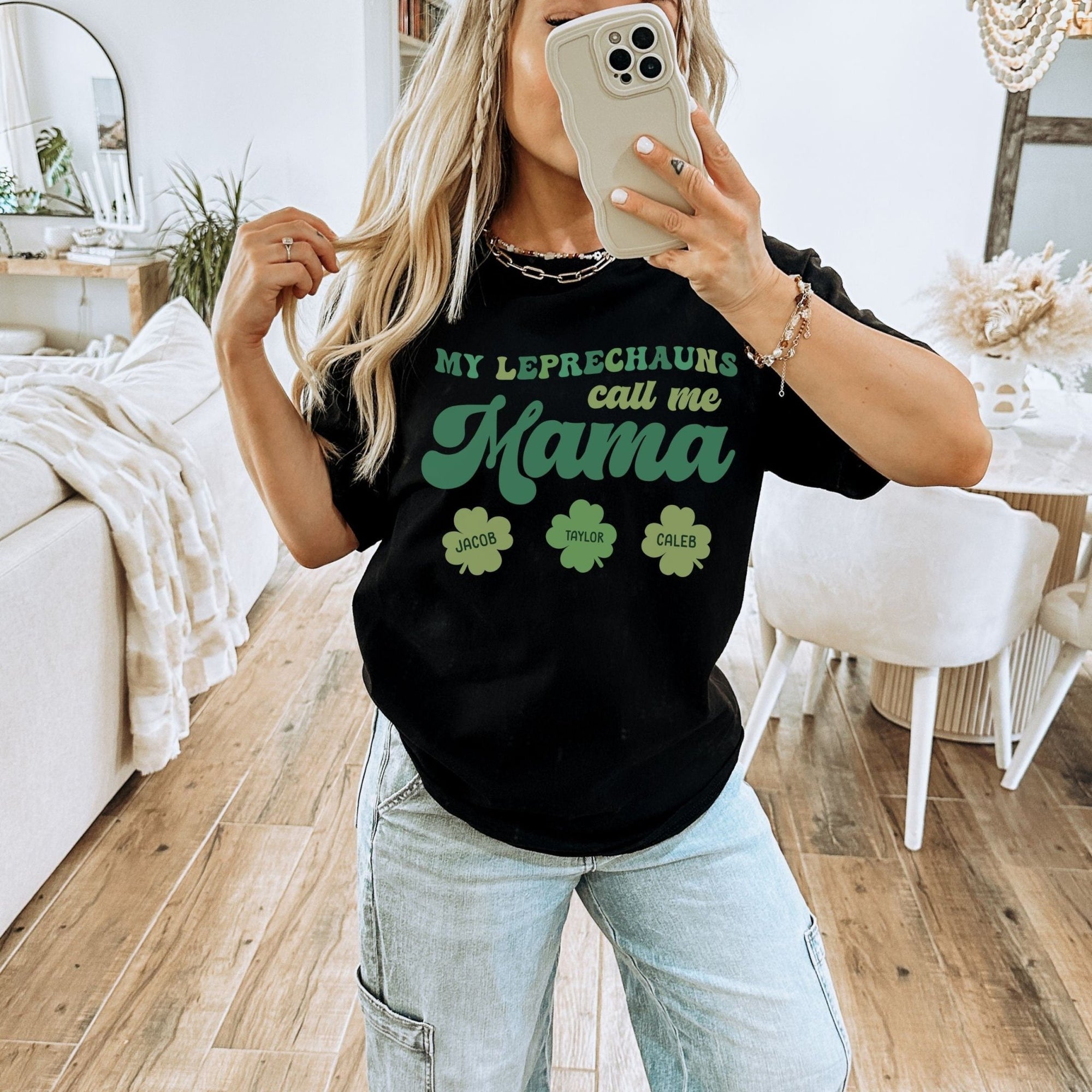 Personalized My Leprechauns Call Me Mama Shirt - Mod Reveals