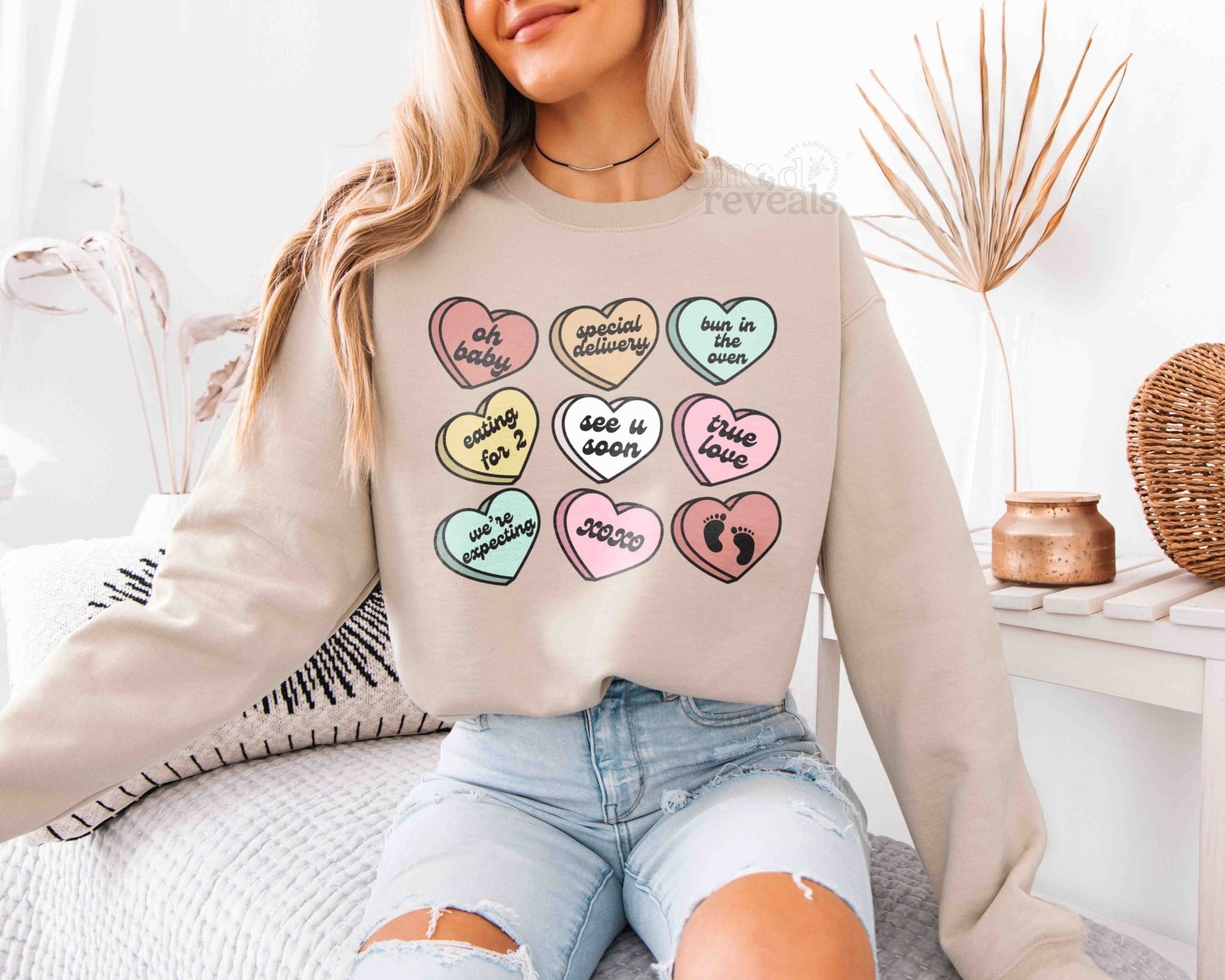 Retro Candy Hearts Sweatshirt - Mod Reveals