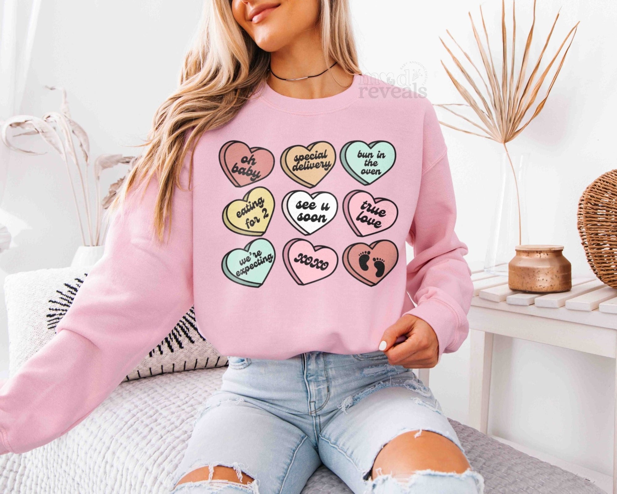 Retro Candy Hearts Sweatshirt - Mod Reveals