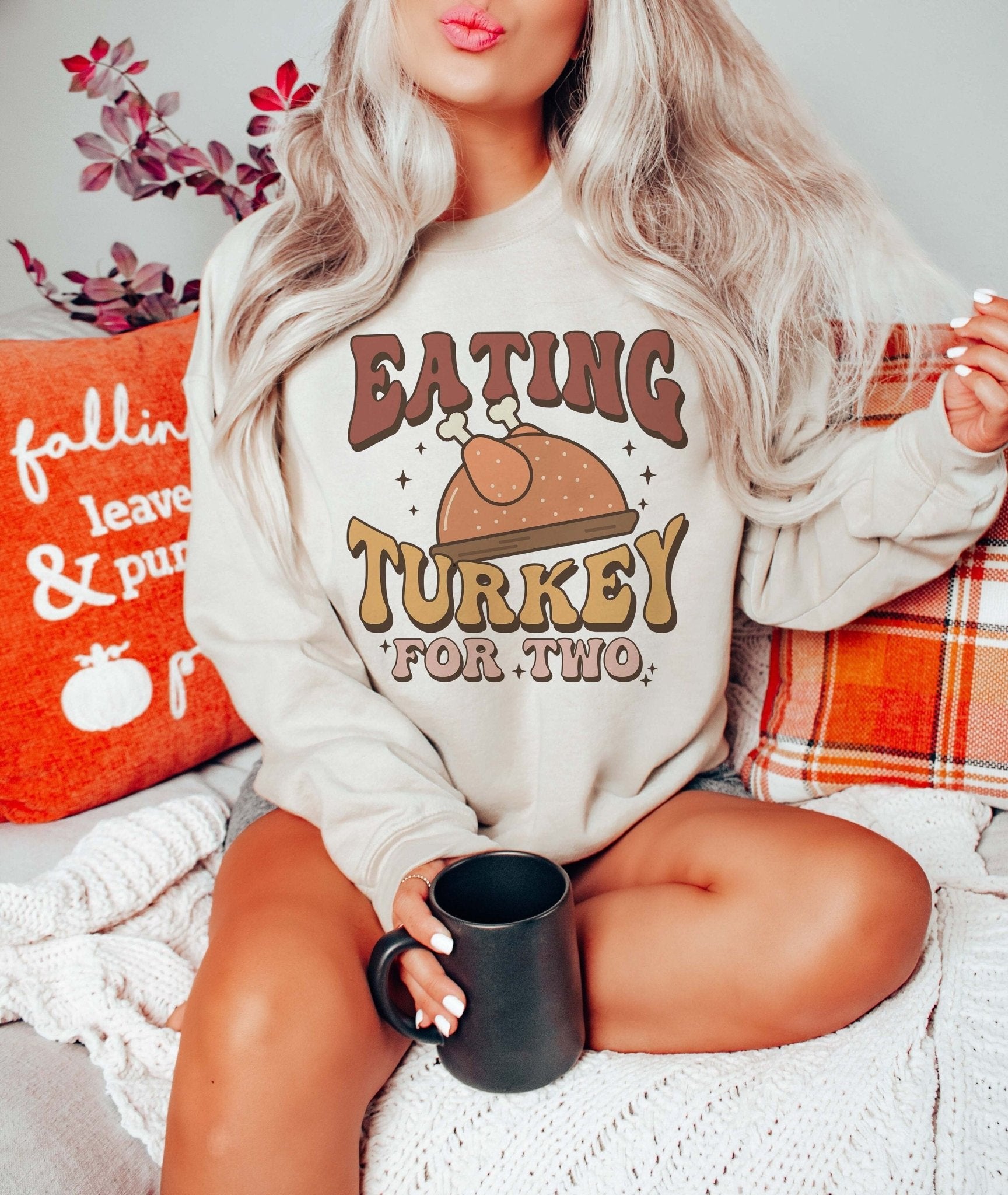 Retro Eating Turkey for Two Sweatshirt - Mod Reveals