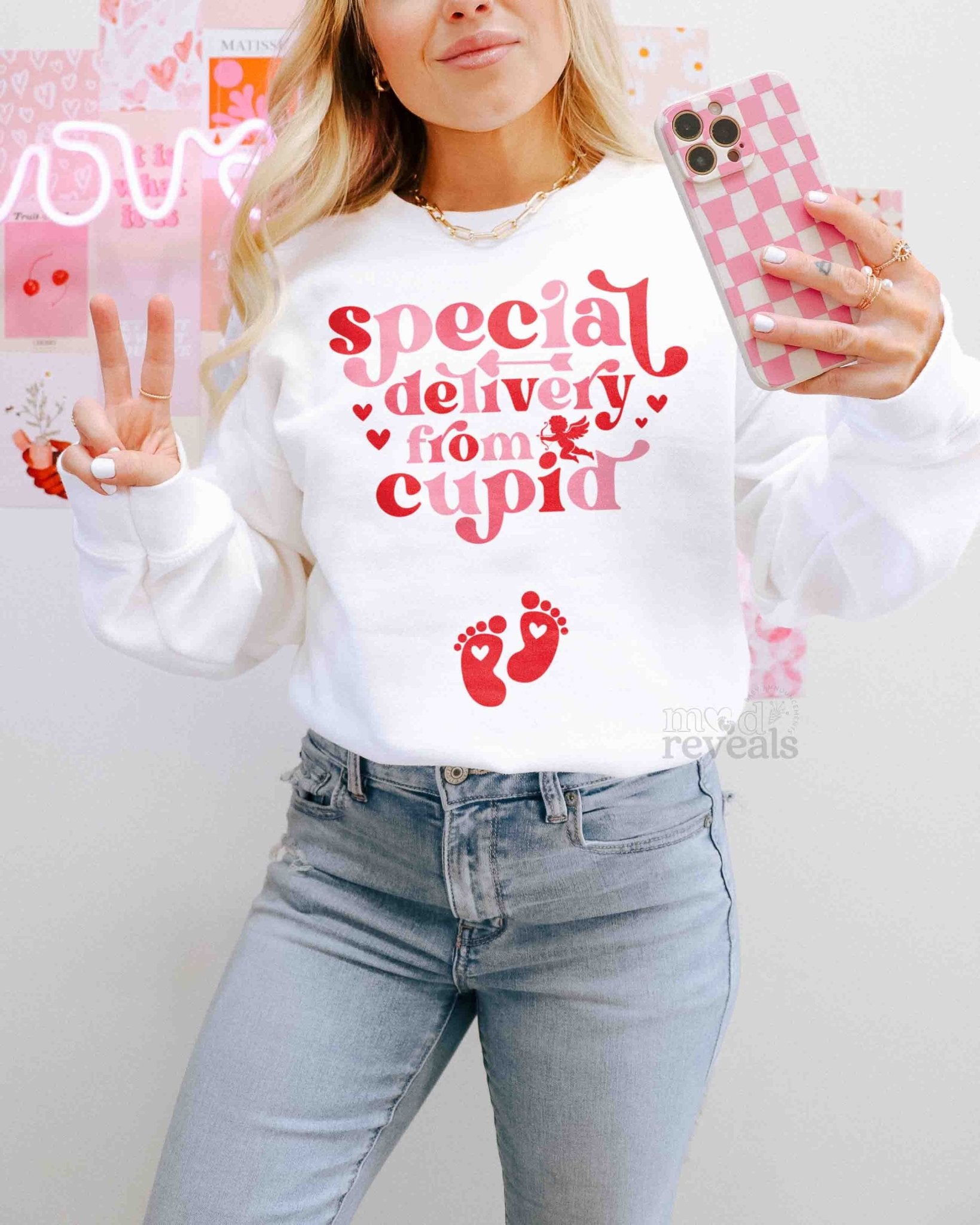 Special Delivery From Cupid Sweatshirt - Mod Reveals