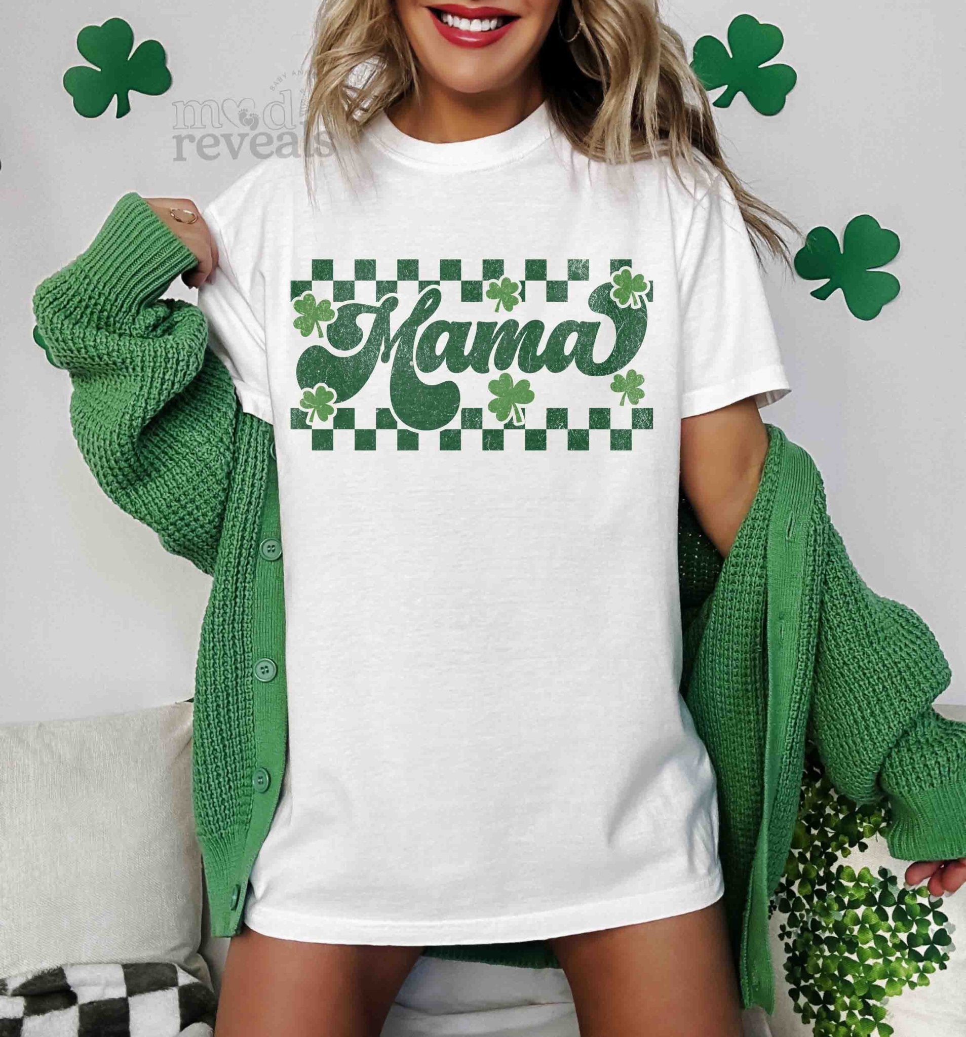 St. Patrick Retro Checkered Mama Shirt - Mod Reveals