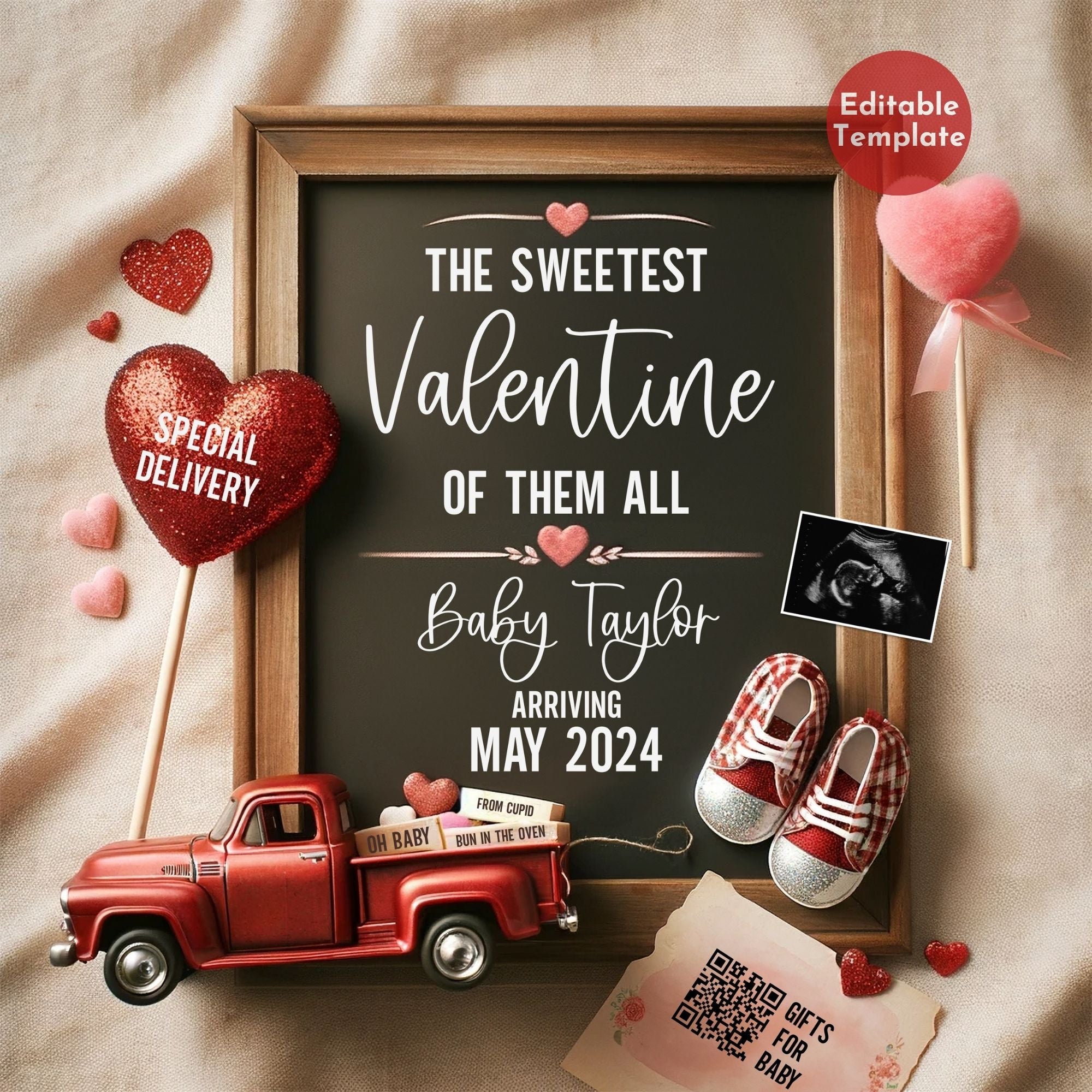 The Sweetest Valentine Of Them All Digital Template - Mod Reveals