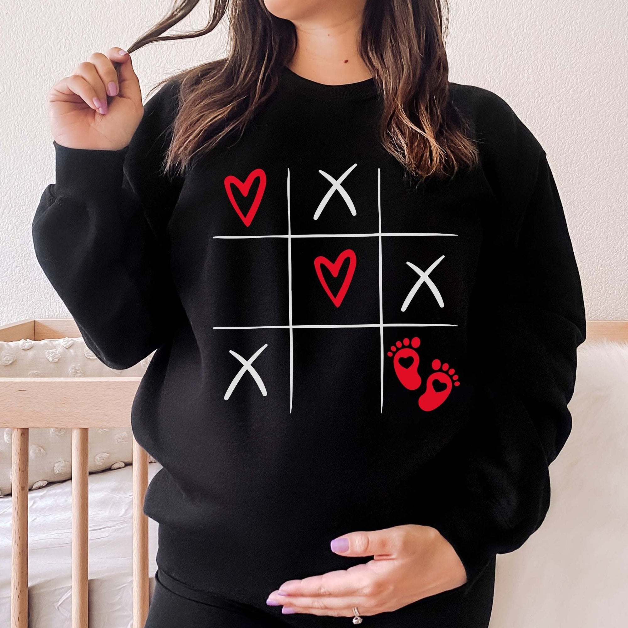 Tick Tack Tiny Toes Valentines Day Announcement Sweatshirt - Mod Reveals