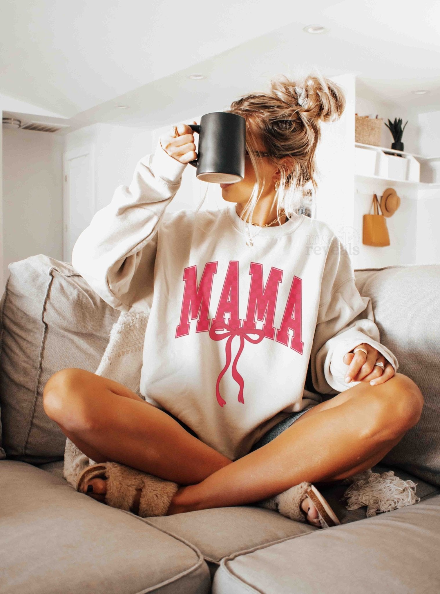 Valentine Mama Bow Sweatshirt - Mod Reveals